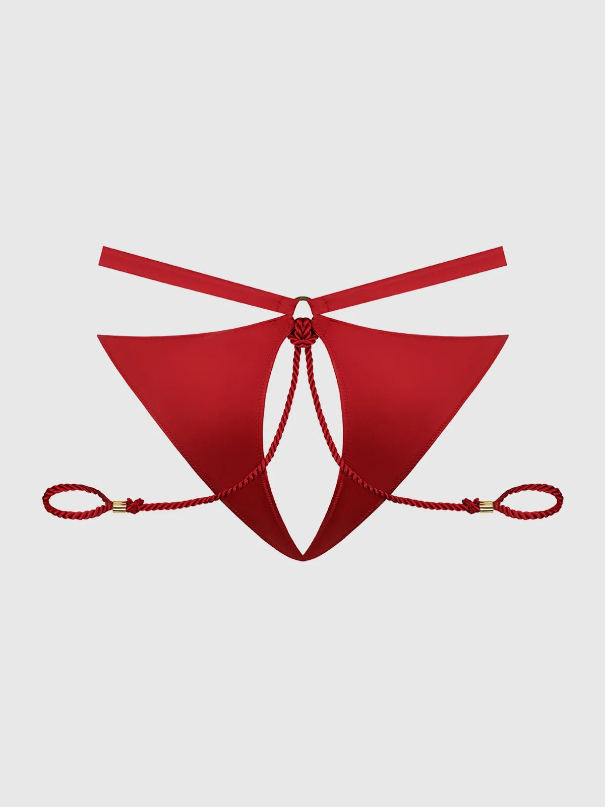 Iryna Silky Micro & Rope Crotchless & Hand Cuff Hipster