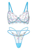 Light Blue Floral Lace Lingerie Set — Lingerie Set | Lavah Pleasure