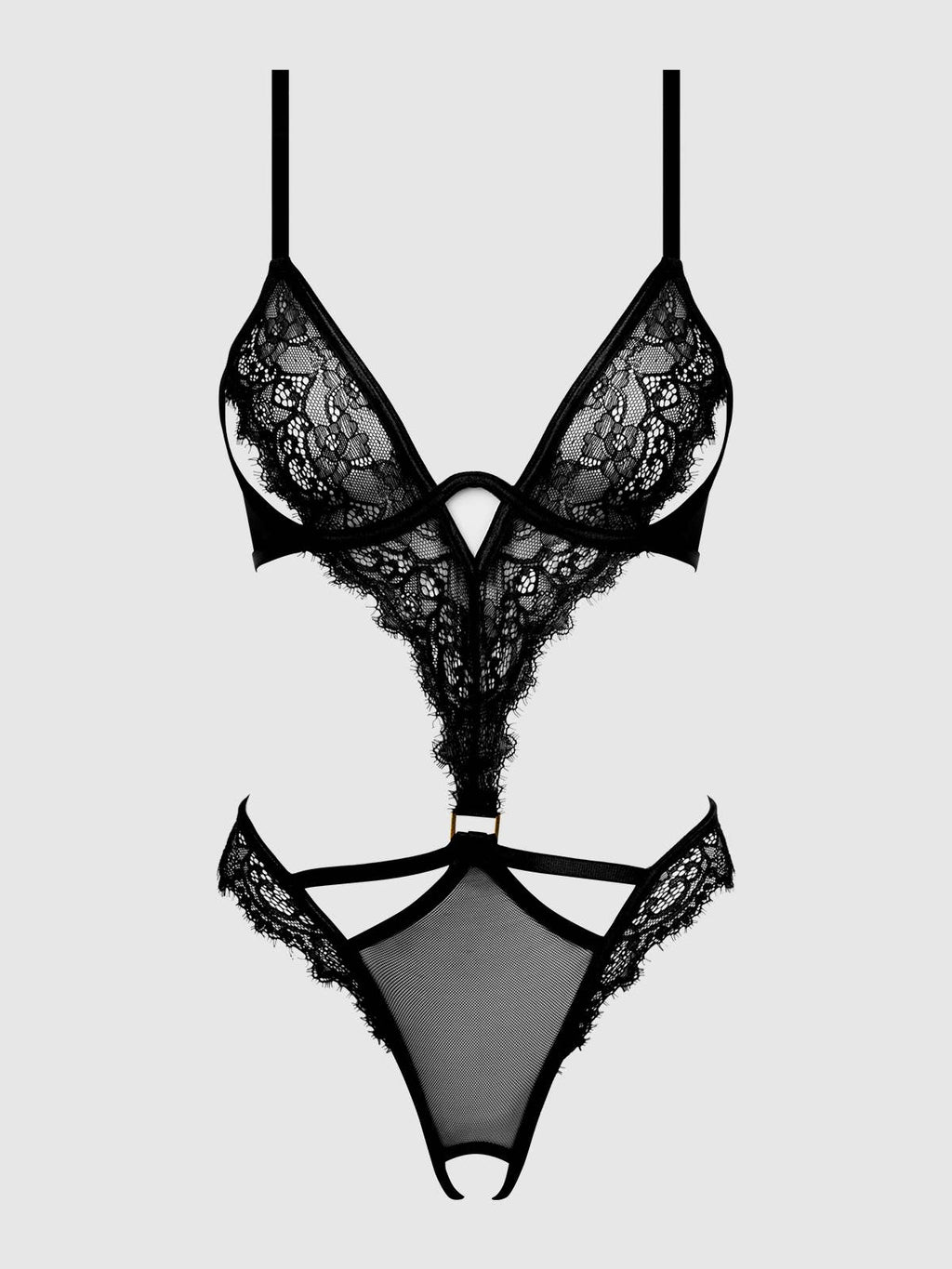 Nadia Lace Cutout Teddy