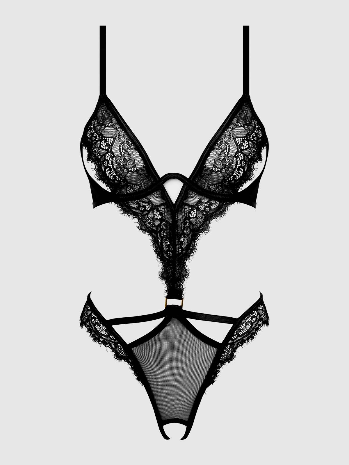 Nadia Lace Cutout Teddy — view 5 | Lavah Pleasure