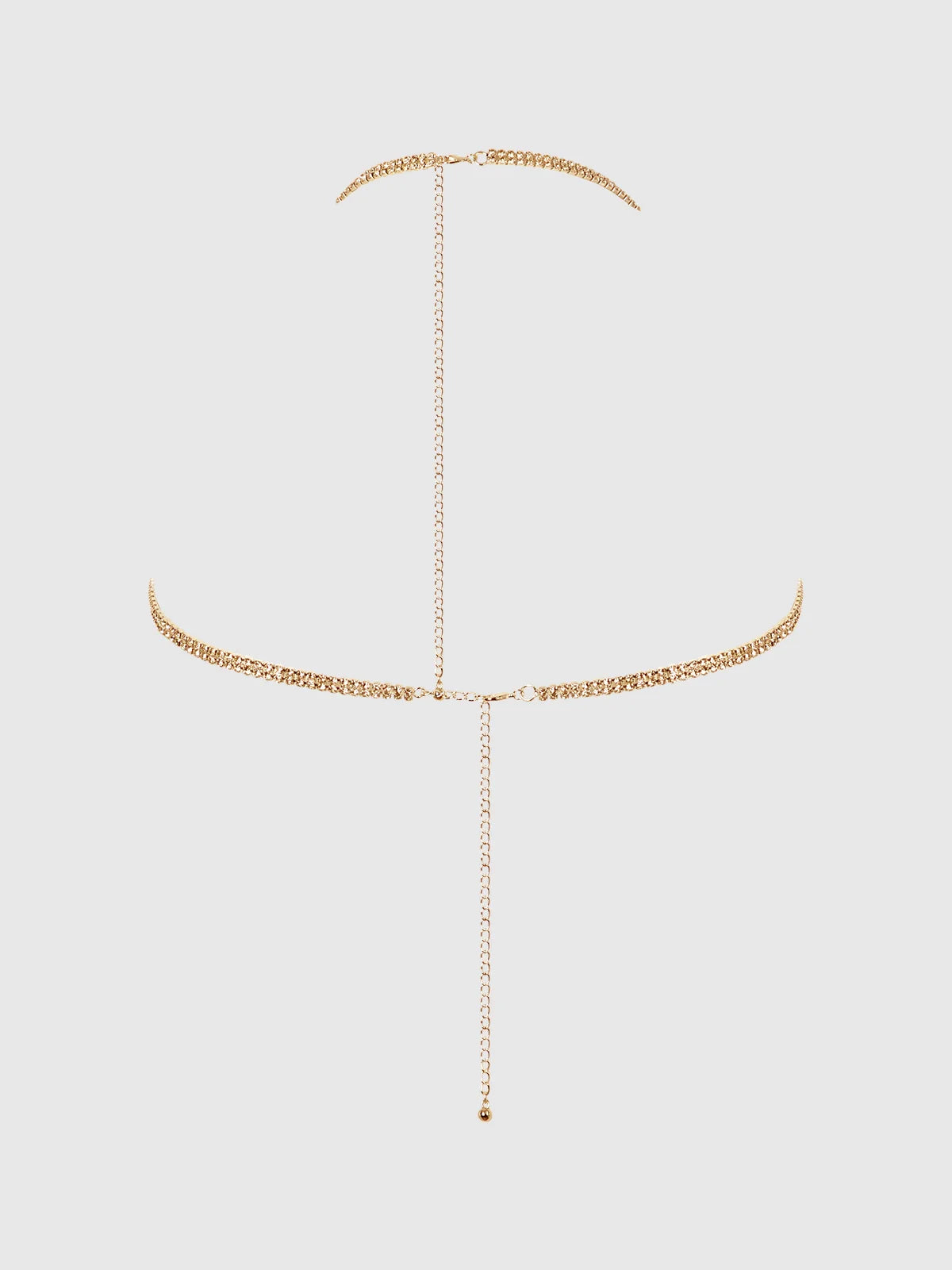 Rhinestone Dangle V-Neck Bra — view 5 | Lavah Pleasure