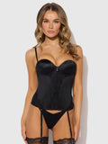 Lara Liquid Satin & Lace Strapless Corset — Corset | Lavah Pleasure