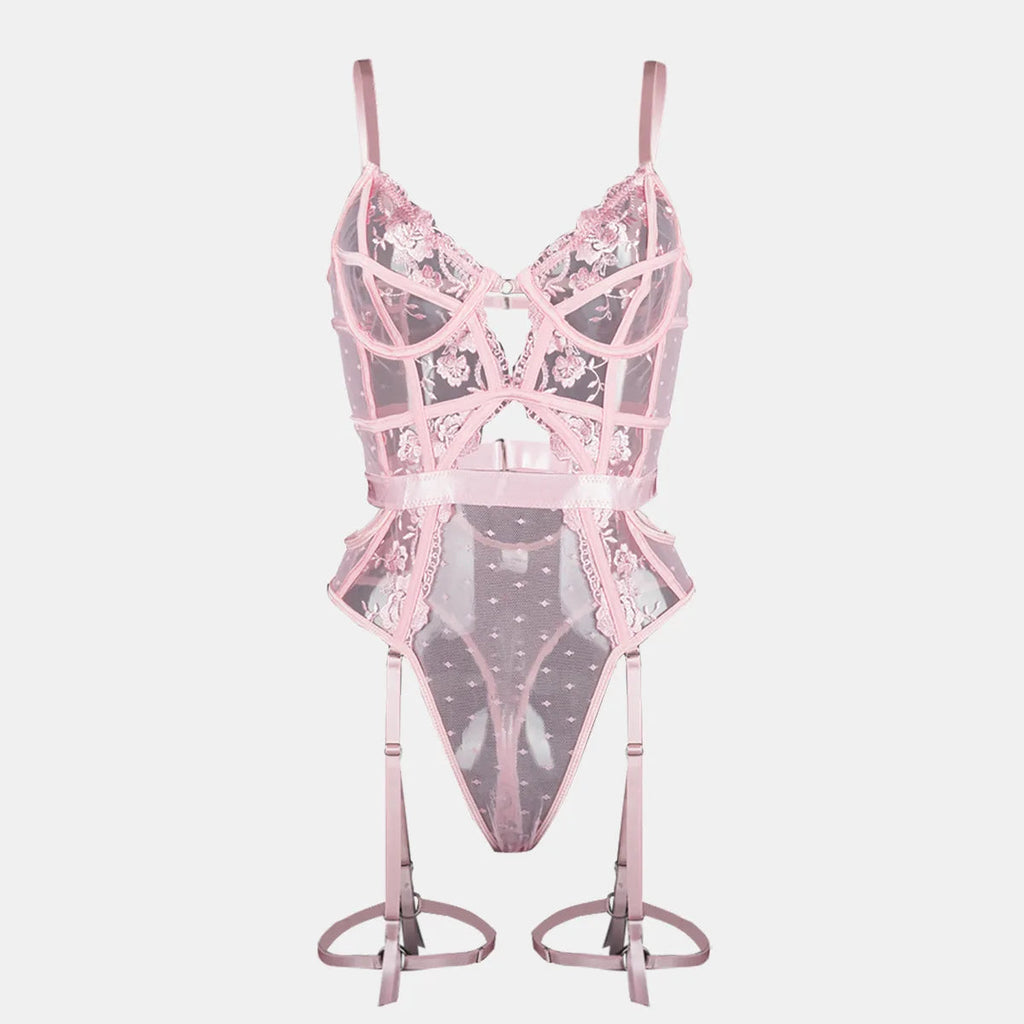 Odette Lace Garter Bodysuit