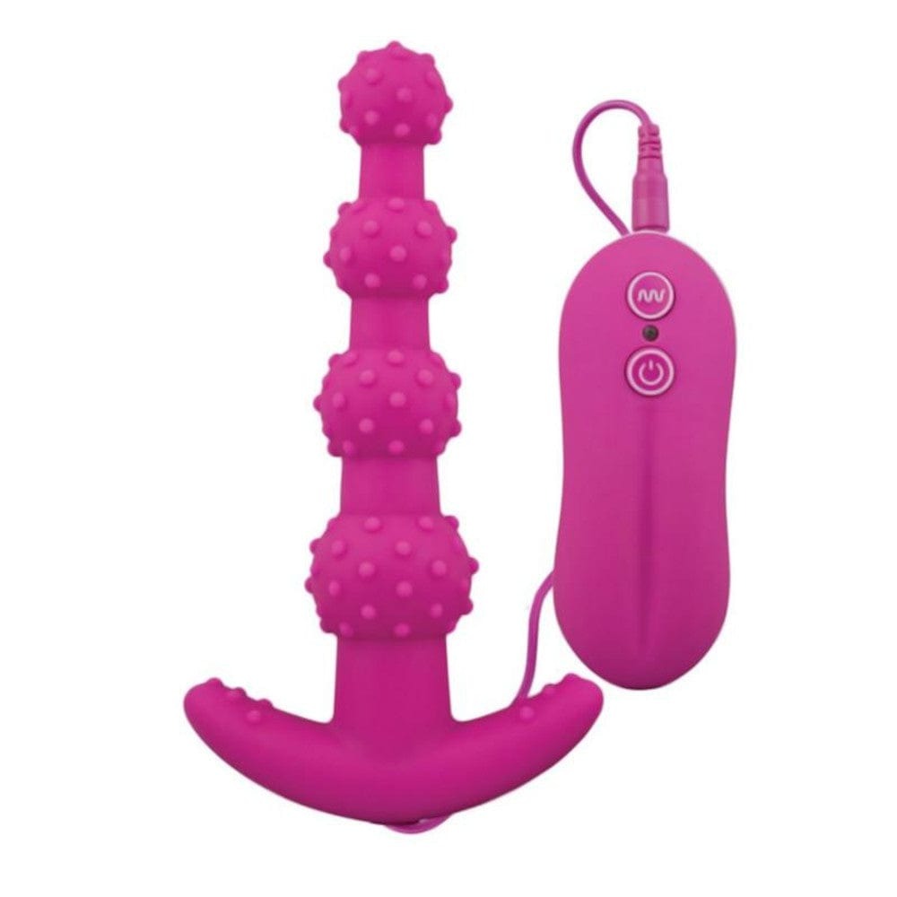 Beaded and Dotted Silicone Anal Toy 5.71" Long