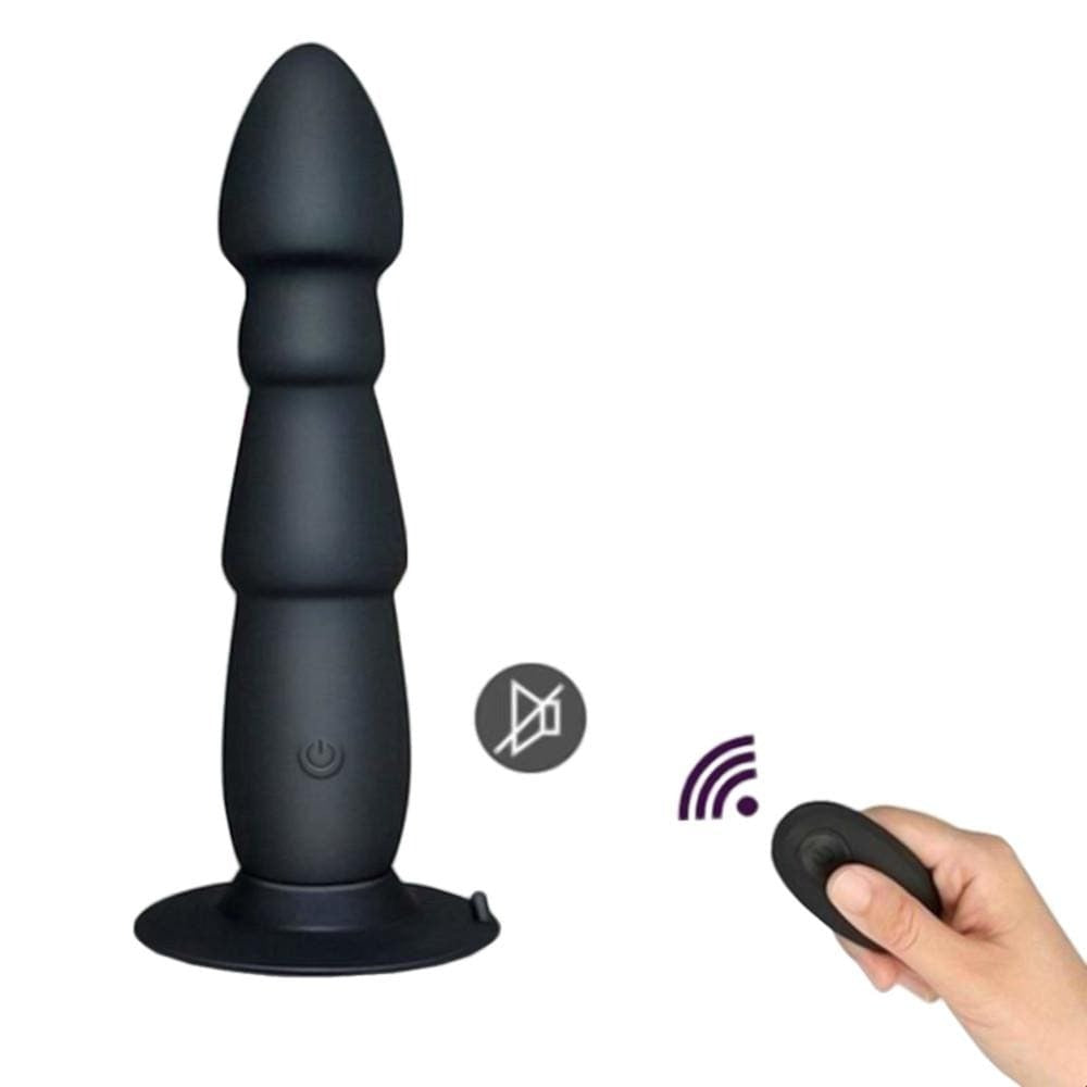 10-Speed Remote Controlled Vibrating Butt Plug Extra Large Toy For Men Silicone 7.8" Long