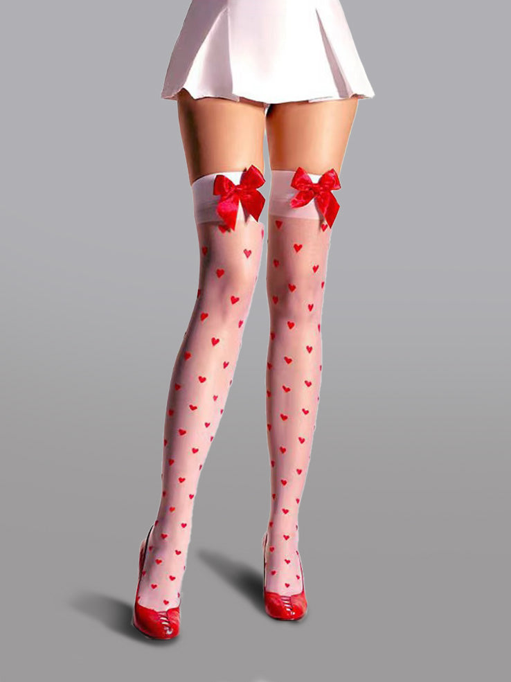 Cute Bow Polka Dot Stockings — Hosiery | Lavah Pleasure