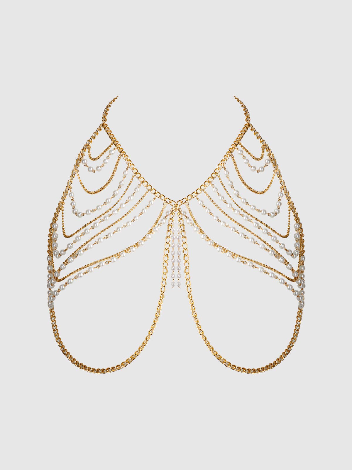 PEARL & CHAIN DRAPED BRALETTE — view 5 | Lavah Pleasure