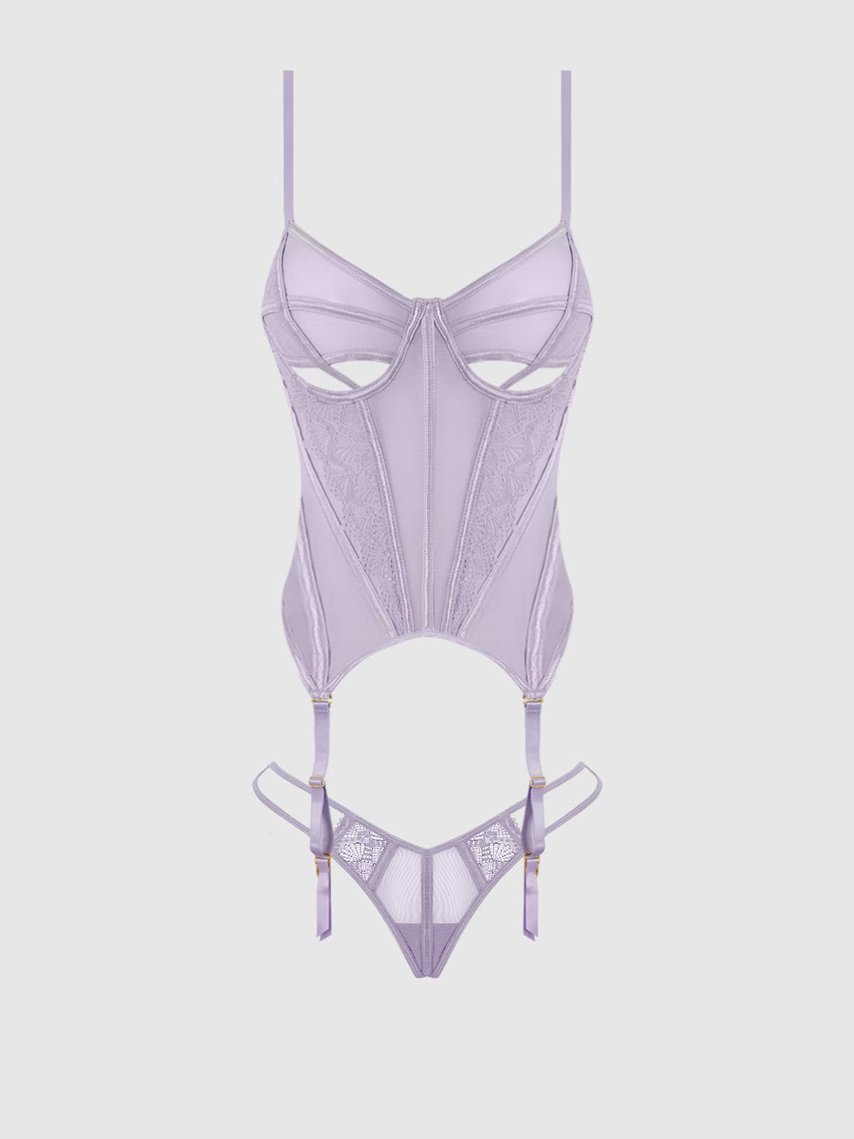 Vivienne Lace Corset & G-String Set
