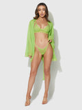 Shavon Lace & Chiffon Robe, Bralette & G-String Set — view 10 | Lavah Pleasure
