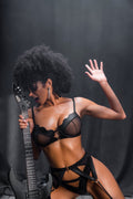 Rock Star Wet Look Three Piece Set — Lingerie Set | Lavah Pleasure