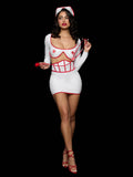 First Aid Bra Top & Open Back Skirt Set — view 5 | Lavah Pleasure