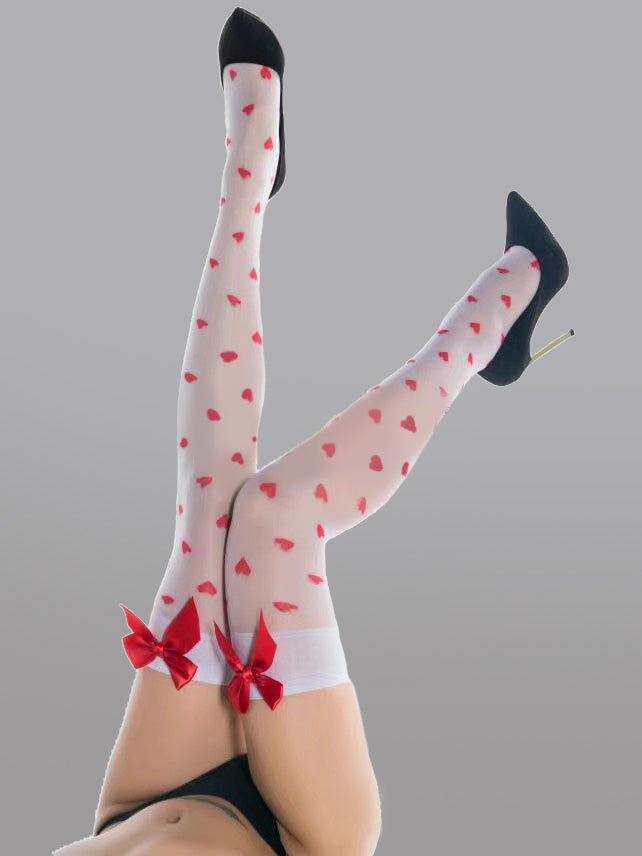 Cute Bow Polka Dot Stockings — view 4 | Lavah Pleasure