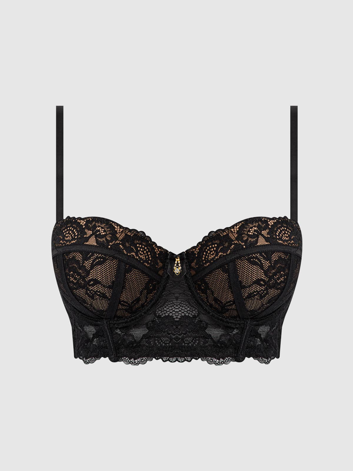 Savannah Lace Longline Balconette Bra — view 4 | Lavah Pleasure