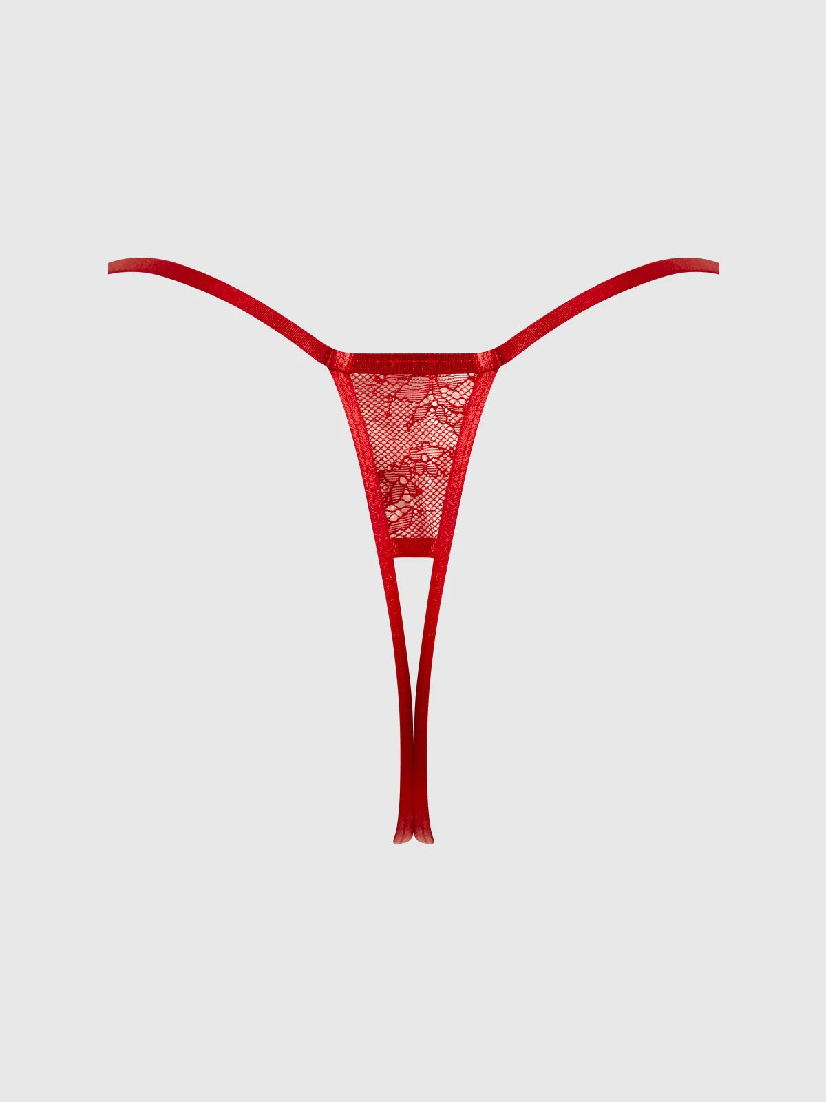 Kiki Lace Crotchless & Side Slider Thong — view 2 | Lavah Pleasure