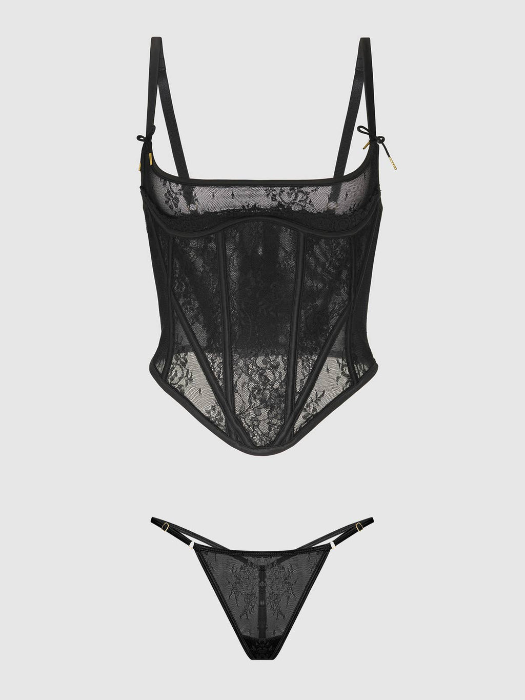 Jocelyn Lace Underwire Bustier & G-String Set