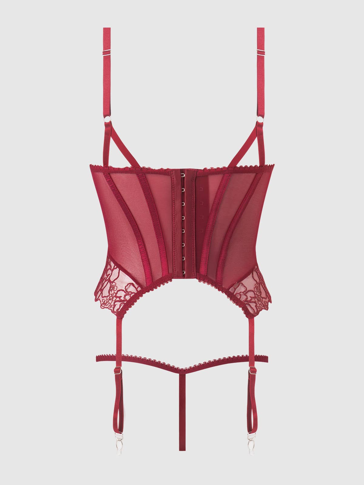 Eden Embroidered Lace Bustier & G-String Set — view 4 | Lavah Pleasure
