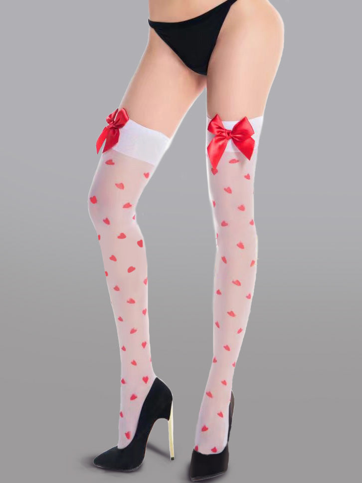 Cute Bow Polka Dot Stockings — view 5 | Lavah Pleasure
