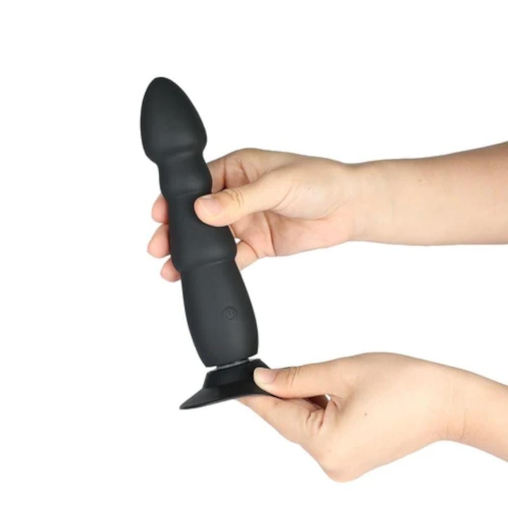 10-Speed Remote Controlled Vibrating Butt Plug Extra Large Toy For Men Silicone 7.8" Long