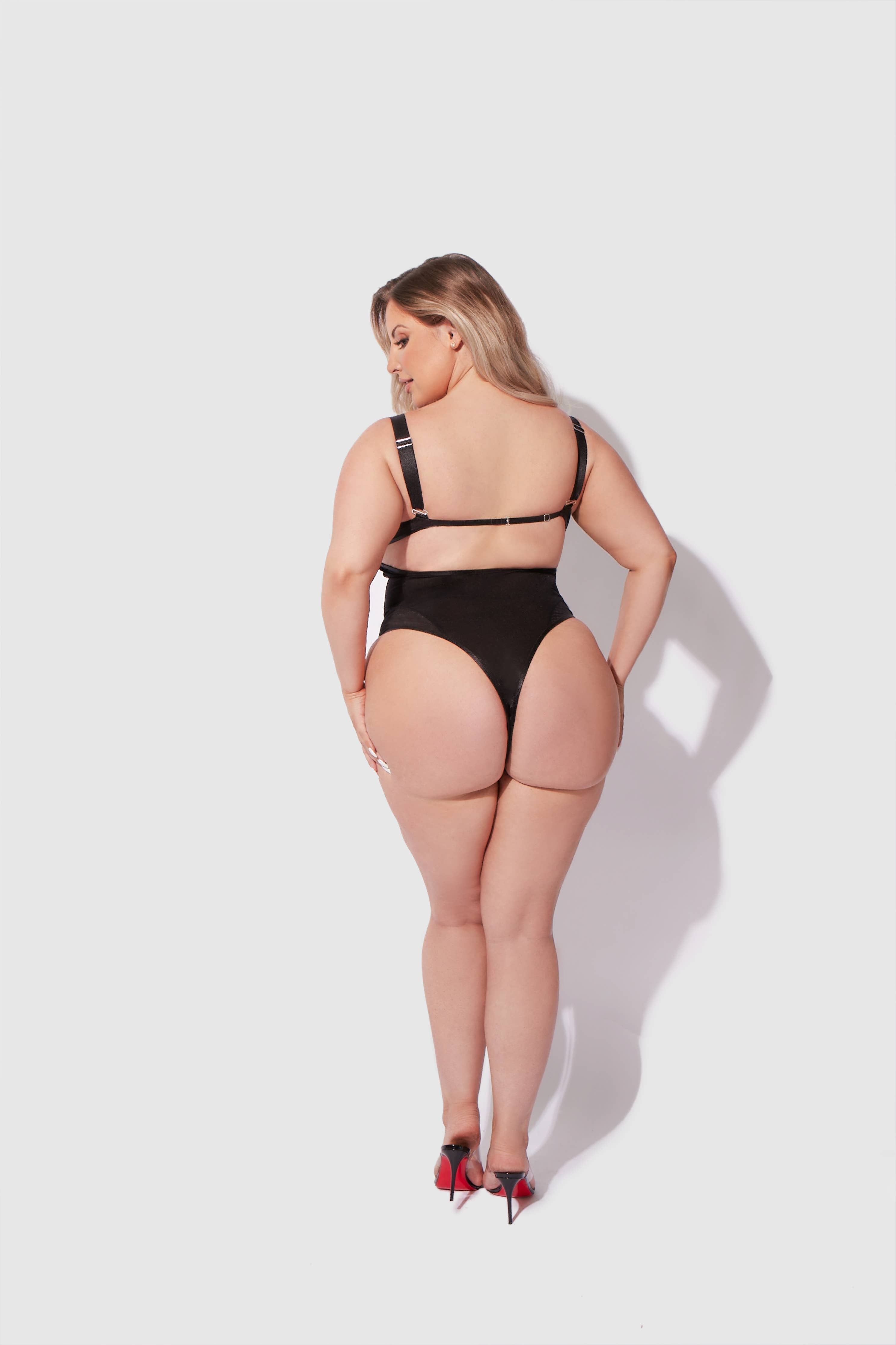 Yvone Shimmer Mesh Bodysuit — view 8 | Lavah Pleasure