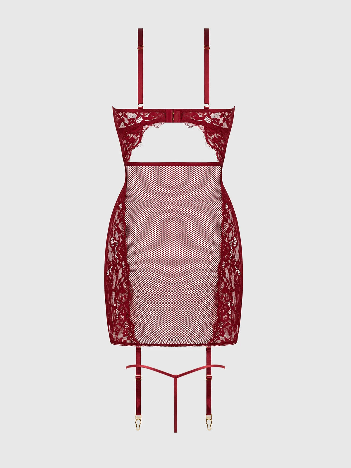 Dezi Lace & Chain Chemise Set — view 5 | Lavah Pleasure