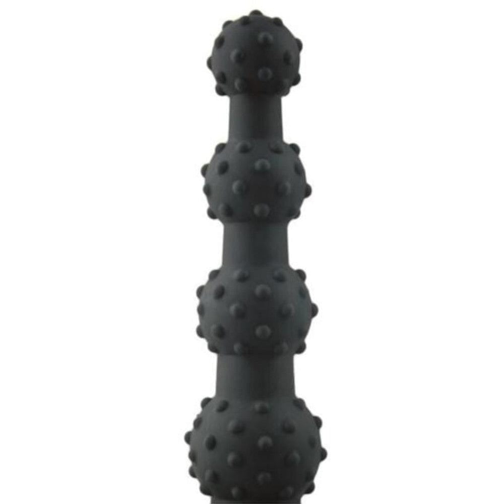 Beaded and Dotted Silicone Anal Toy 5.71" Long