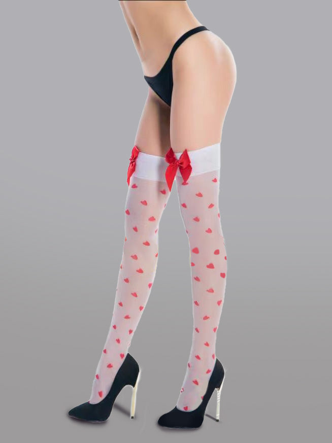 Cute Bow Polka Dot Stockings — view 6 | Lavah Pleasure