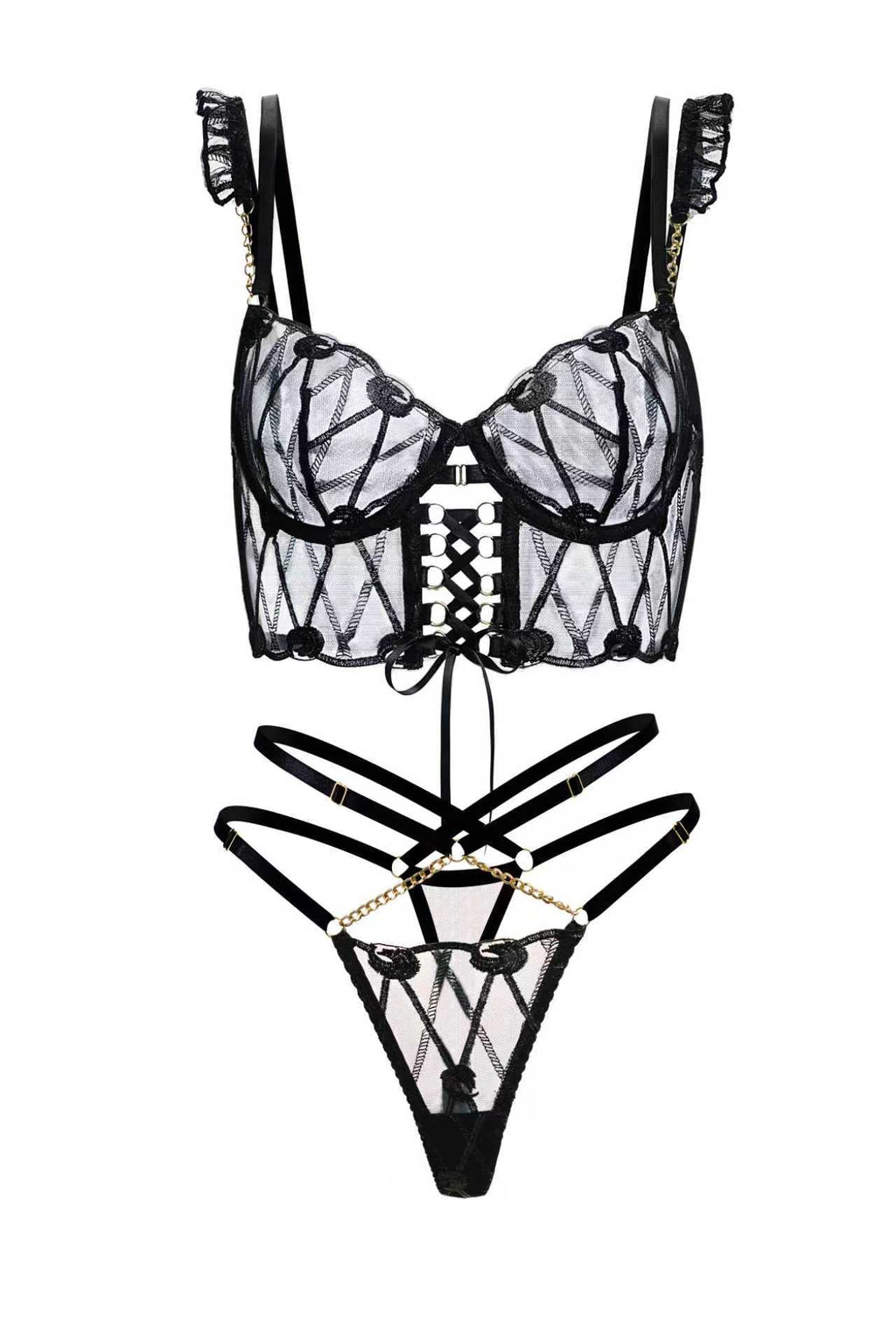 Adriana Noir Adjustable Set