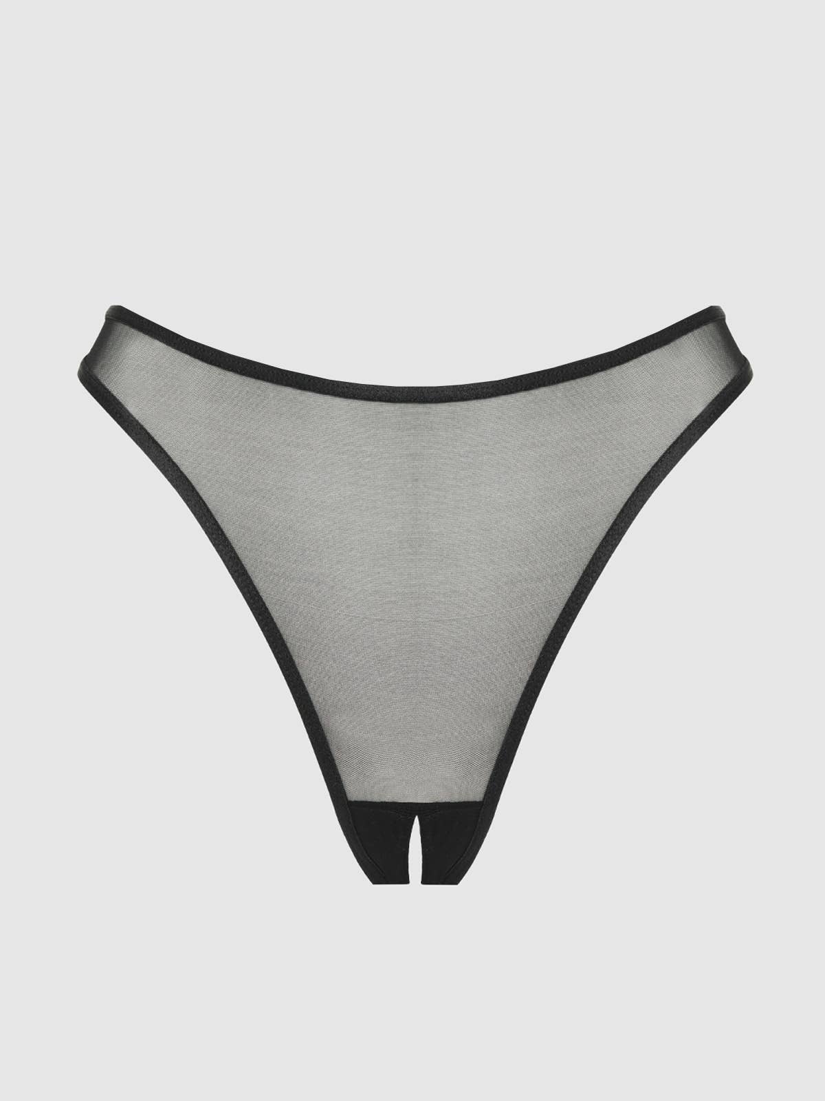 Chantal Mesh Crotchless Thong — view 4 | Lavah Pleasure