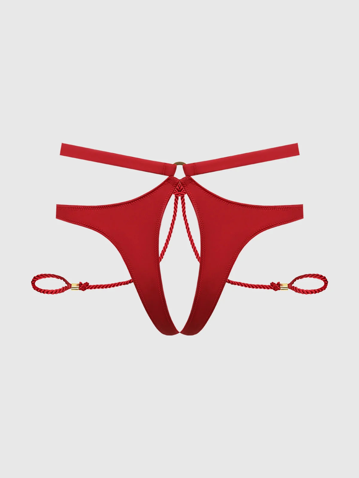 Iryna Silky Micro & Rope Crotchless & Hand Cuff Hipster — view 3 | Lavah Pleasure