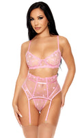 Heart You Embroidered Bra and Waist Cincher Lingerie Set — Bra | Lavah Pleasure