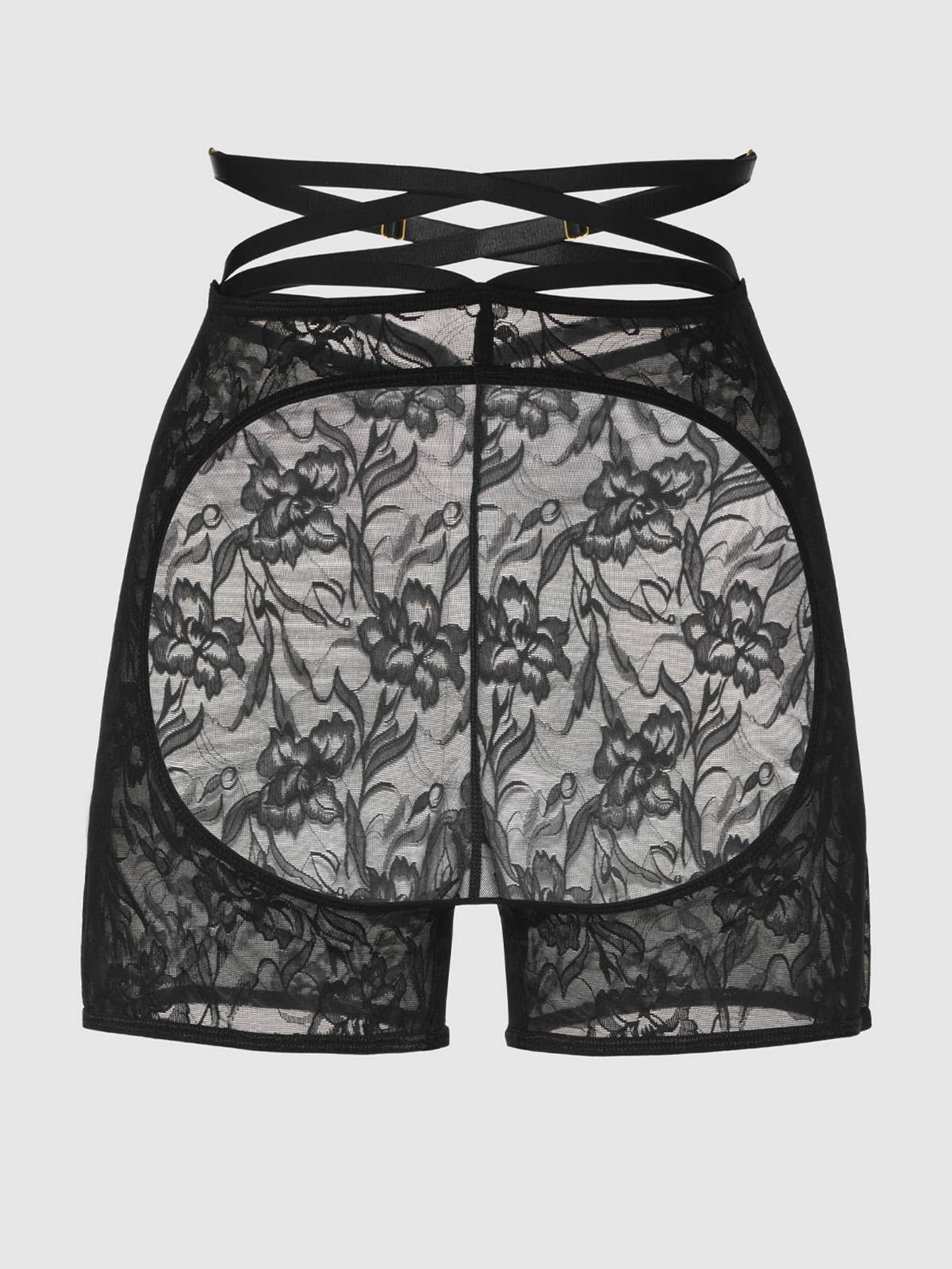 Flora Backless Lace Bikeshort — view 8 | Lavah Pleasure