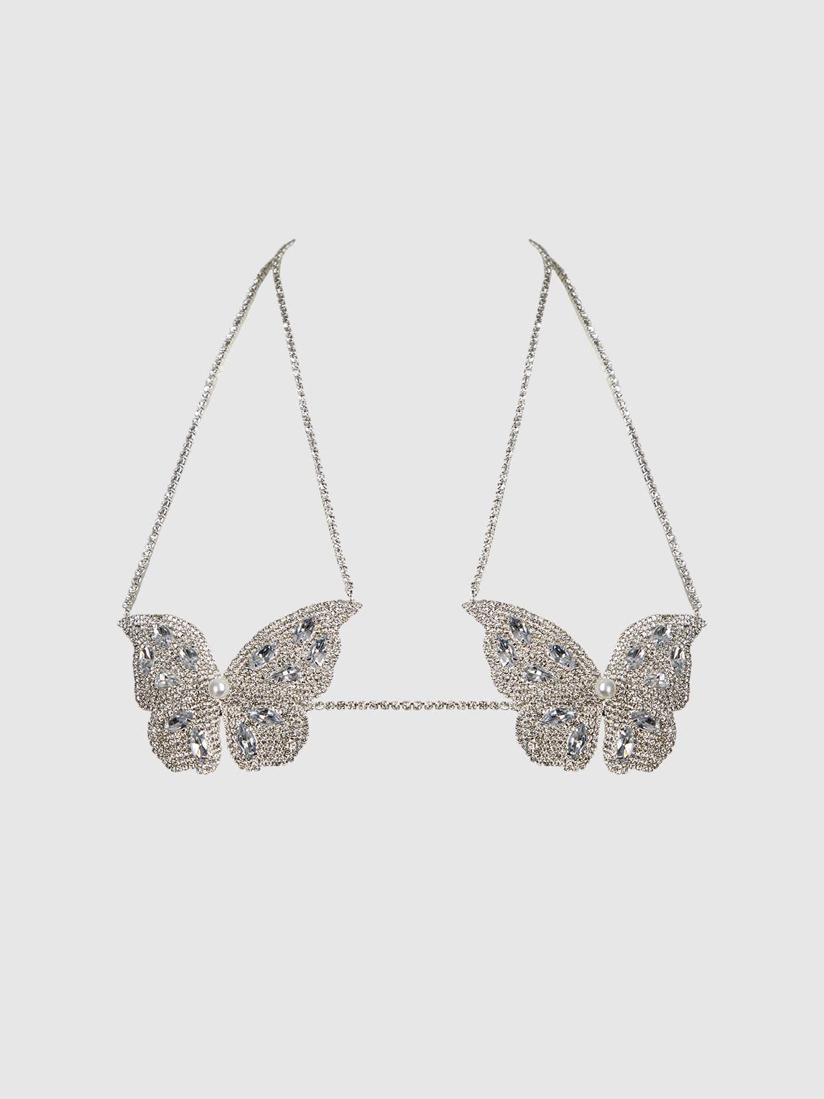 Rhinestone & Pearl Butterfly Bralette — view 5 | Lavah Pleasure