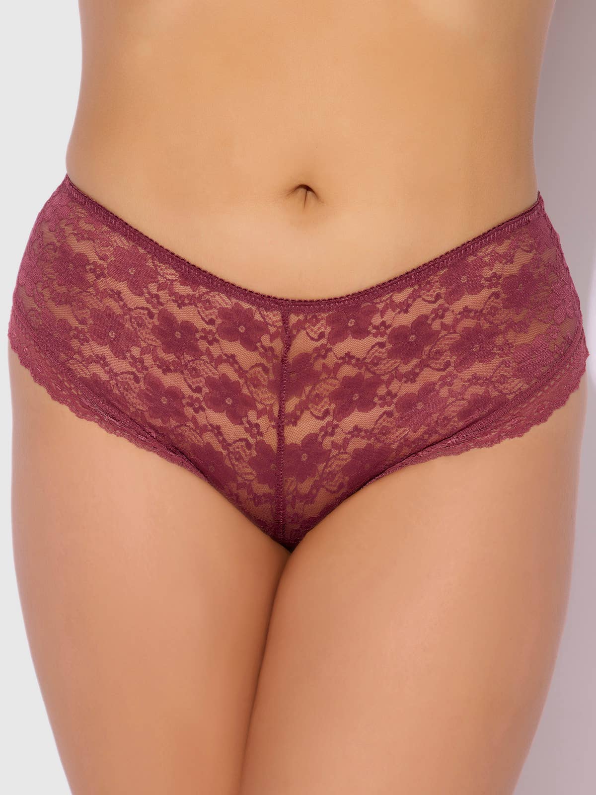 Caitlin Lace Cheeky With Mesh Lining — view 4 | Lavah Pleasure