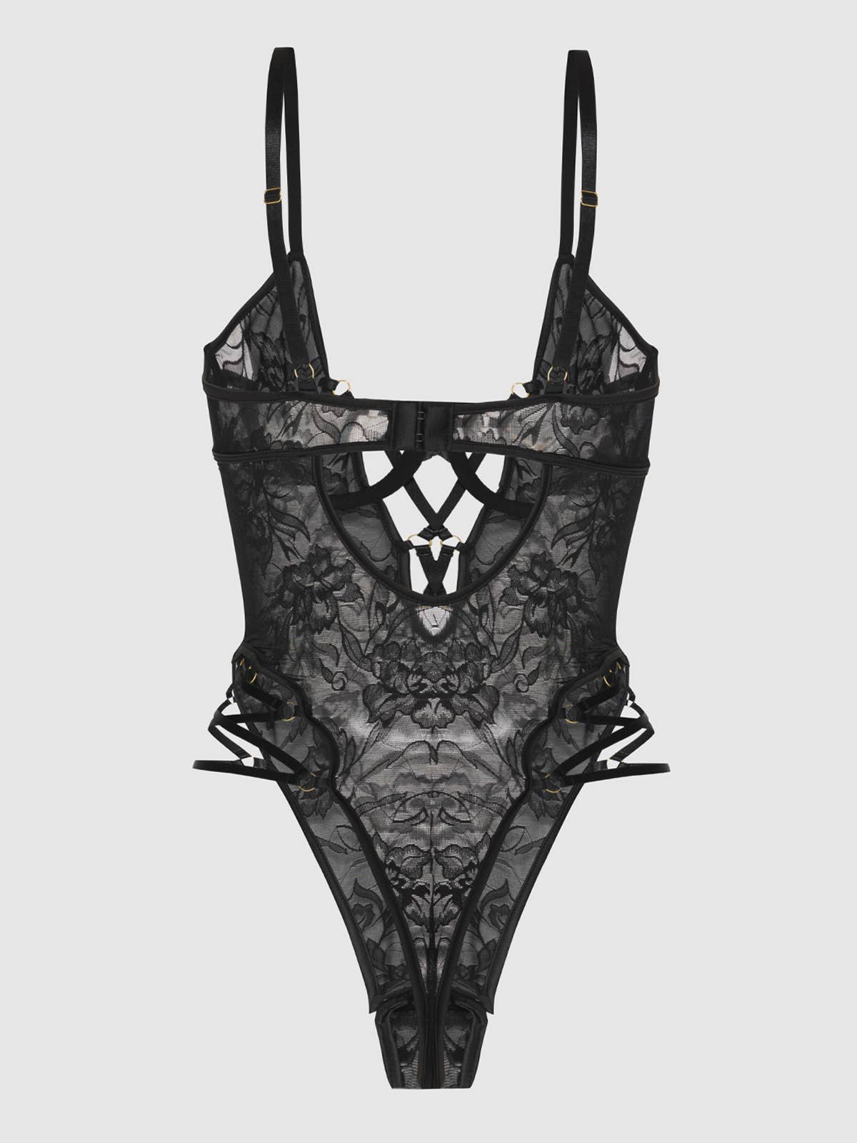 Flora Strappy Lace Teddy — view 6 | Lavah Pleasure