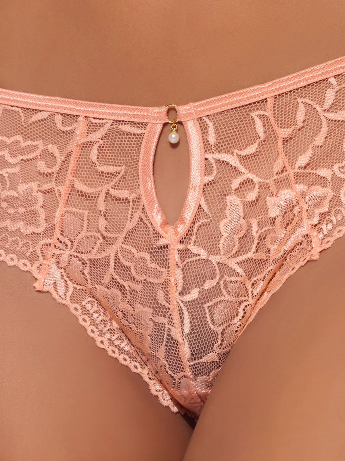 Gigi Stretch Lace Keyhole Tanga — view 3 | Lavah Pleasure