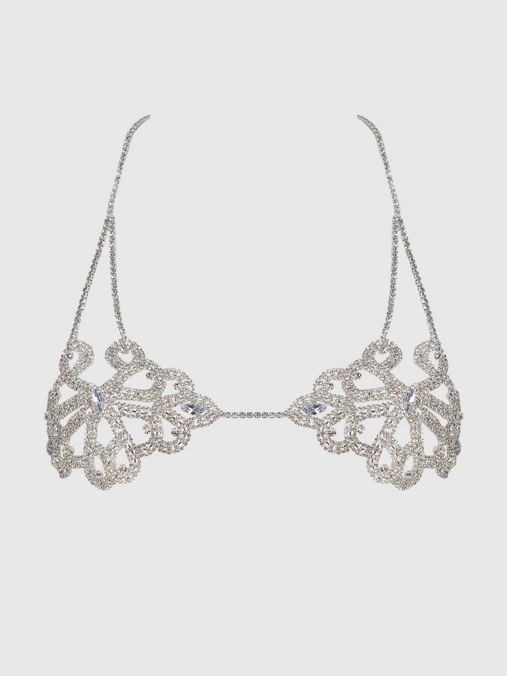 Rhinestone Swirl Knot Bralette