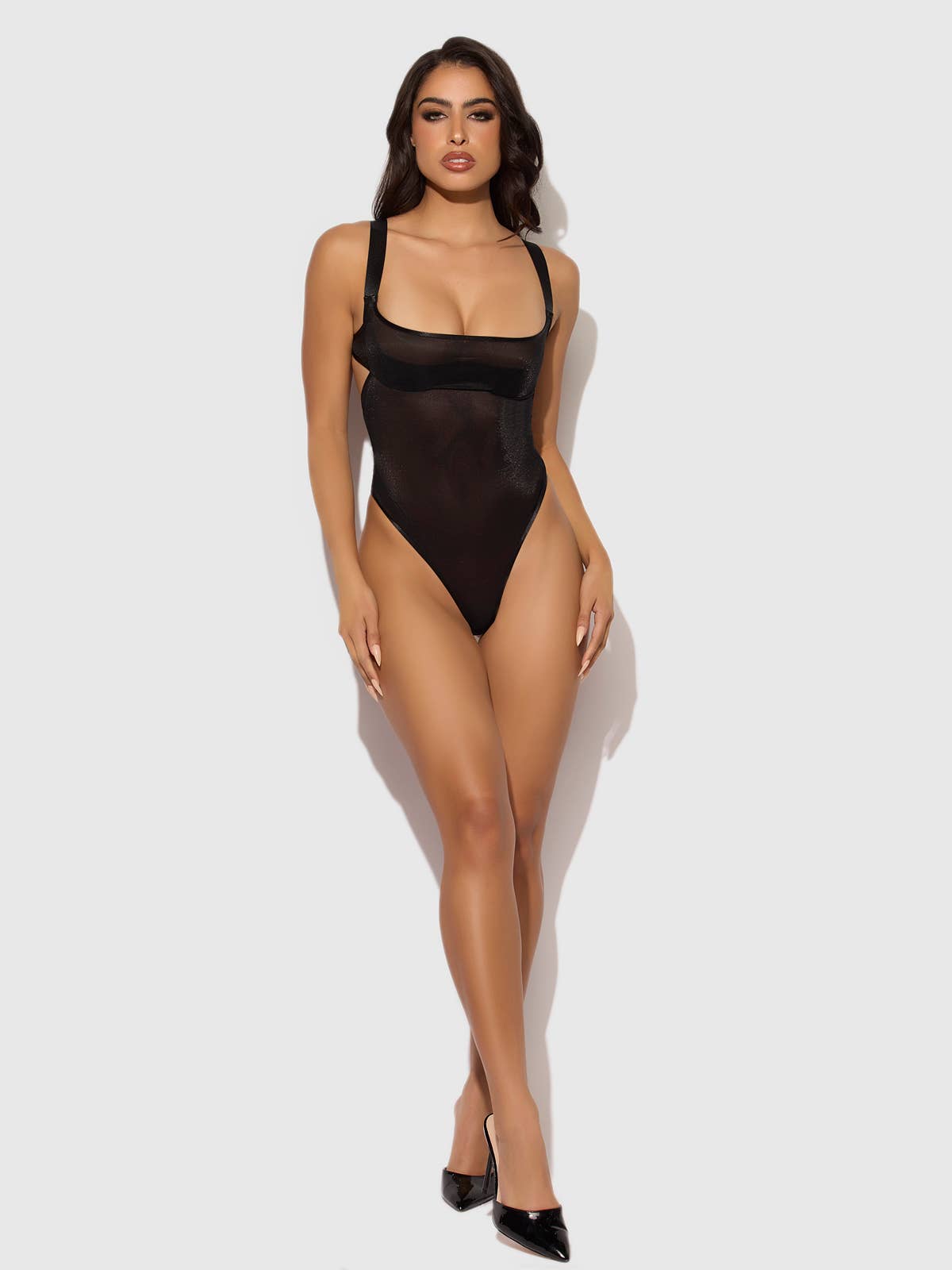 Yvone Shimmer Mesh Bodysuit — view 4 | Lavah Pleasure