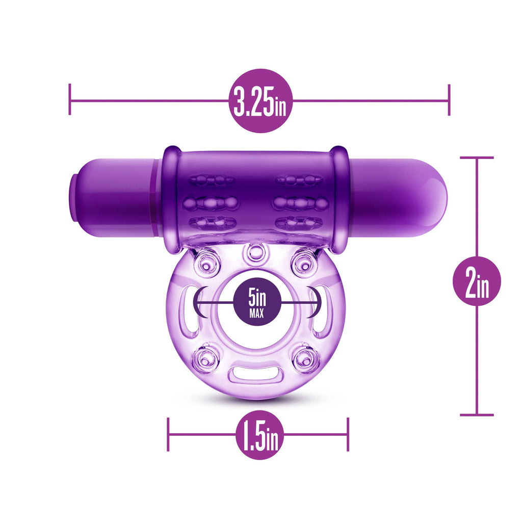Play With Me - Couples Play - Vibrating Cock Ring - Purple