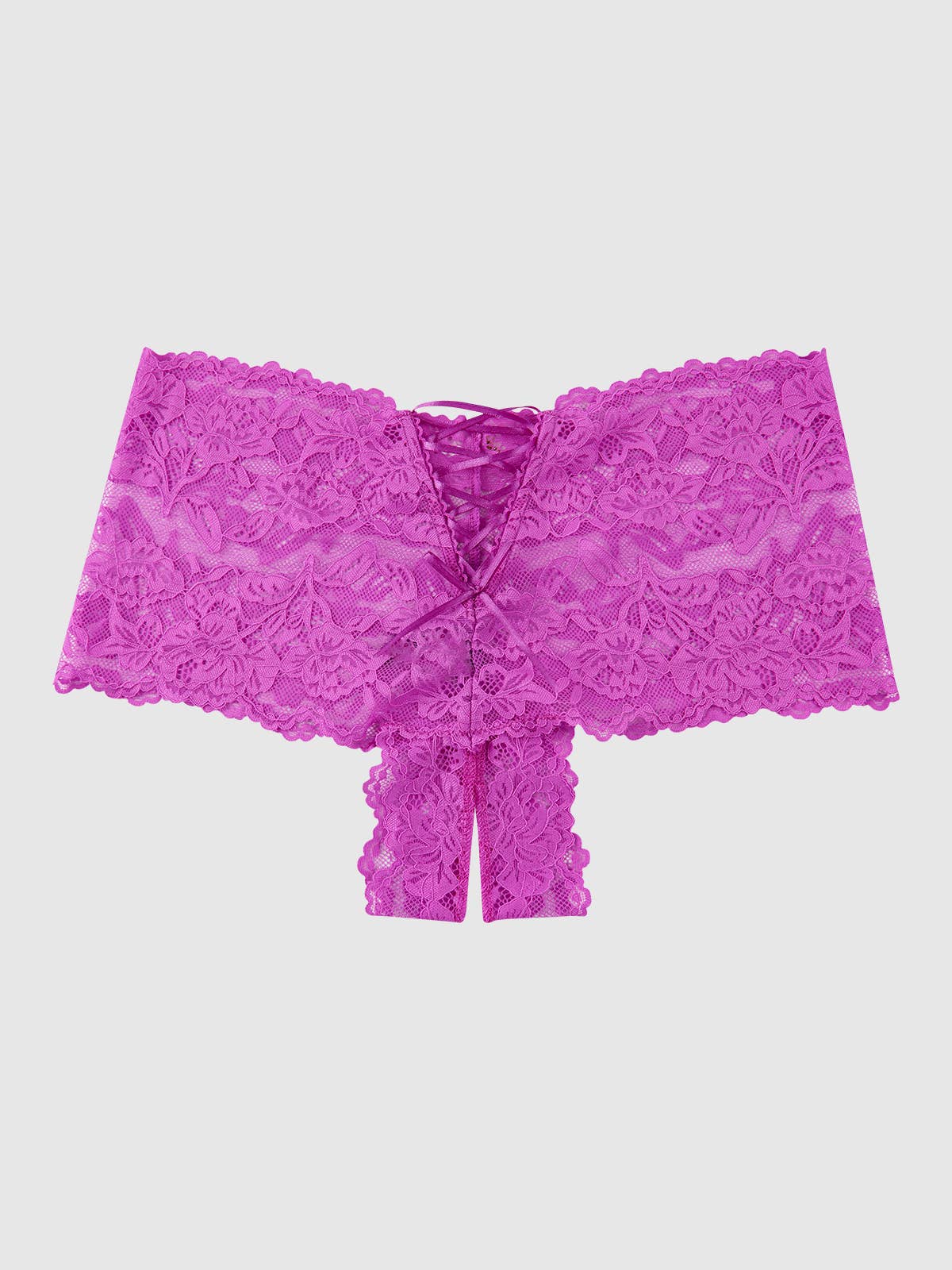 Bella Lace Crotchless Cheeky Panty — view 7 | Lavah Pleasure