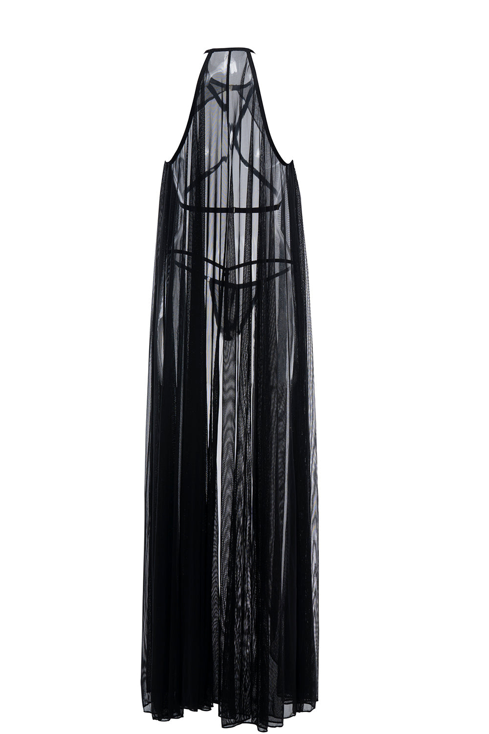 Ultra Sexy Drama Queen Cape and Panty Set Black