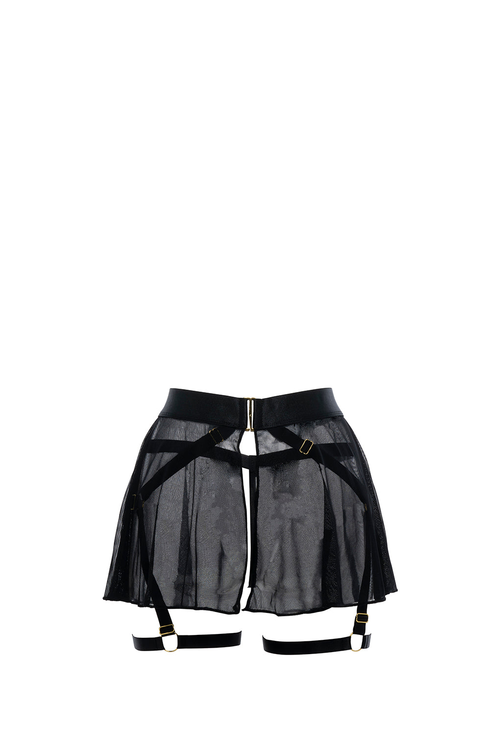 Ultra Sexy Some Like It Hot Garter Skirt Black — view 5 | Lavah Pleasure