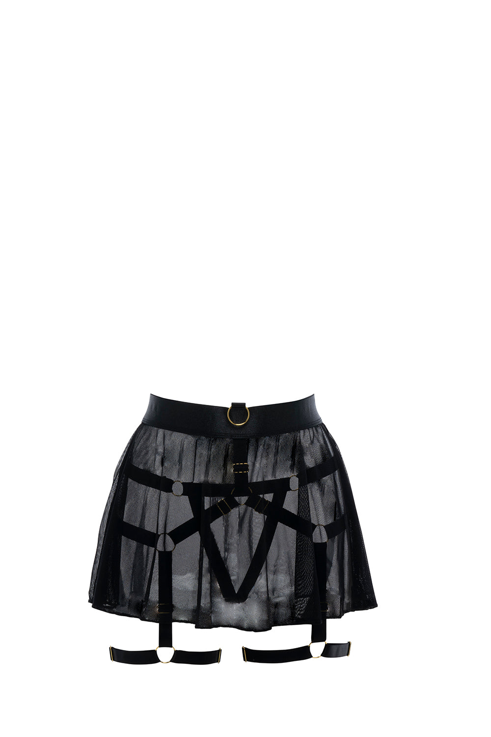 Ultra Sexy Some Like It Hot Garter Skirt Black — view 4 | Lavah Pleasure