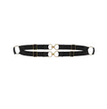 I`m Yours Double Elastic Strap Collar Black — Bondage | Lavah Pleasure
