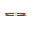 I`m Yours Double Elastic Strap Collar Red — Bondage | Lavah Pleasure