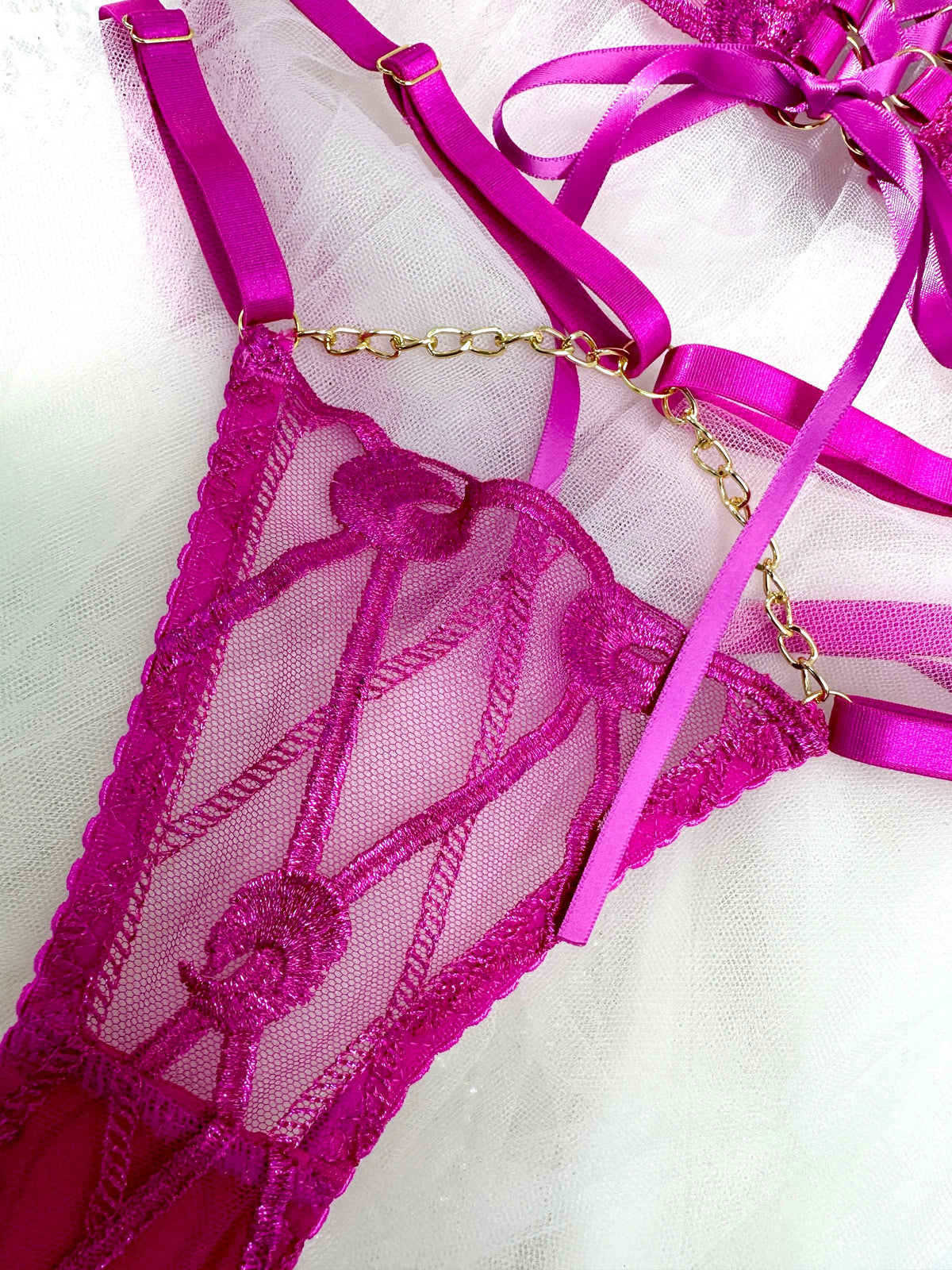 Adriana Rose Pink Adjustable Set — view 12 | Lavah Pleasure