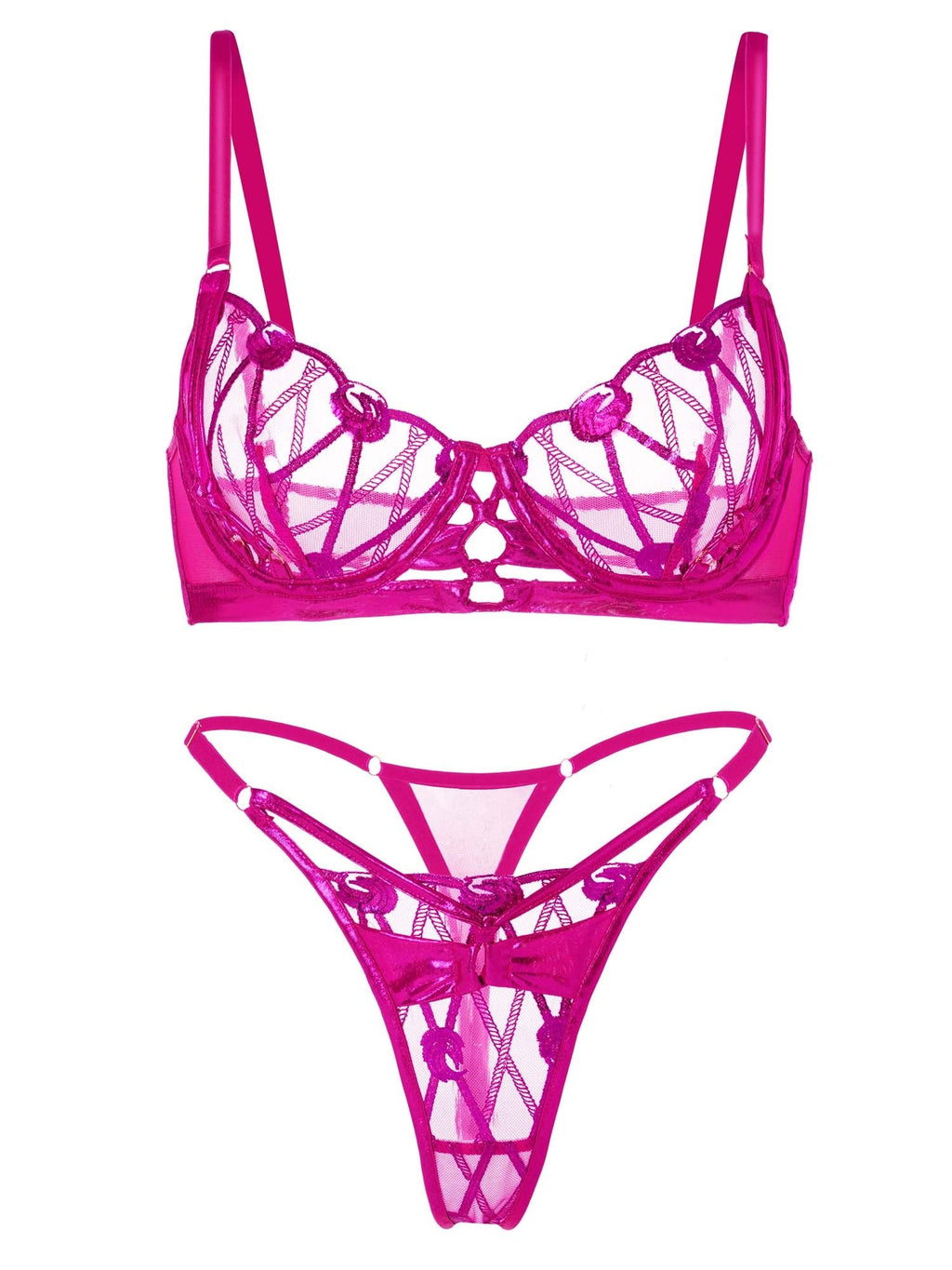 Opulent Magenta Fantasy Lingerie Set