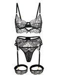 Ultra-Thin Sheer Black Embroidery Lingerie Set — Lingerie Set | Lavah Pleasure