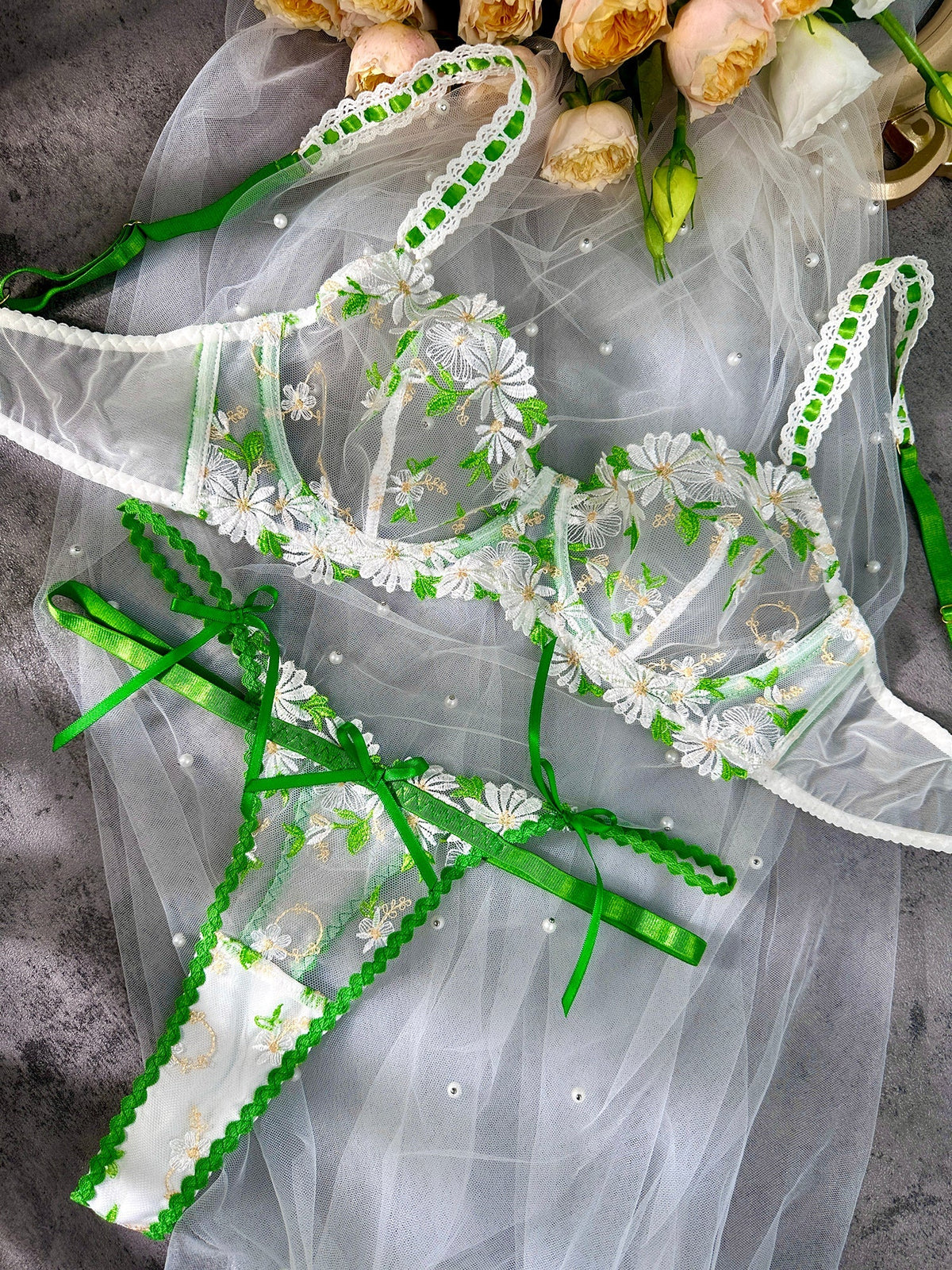 Lovely Daisy  Lace Lingerie Set — view 16 | Lavah Pleasure