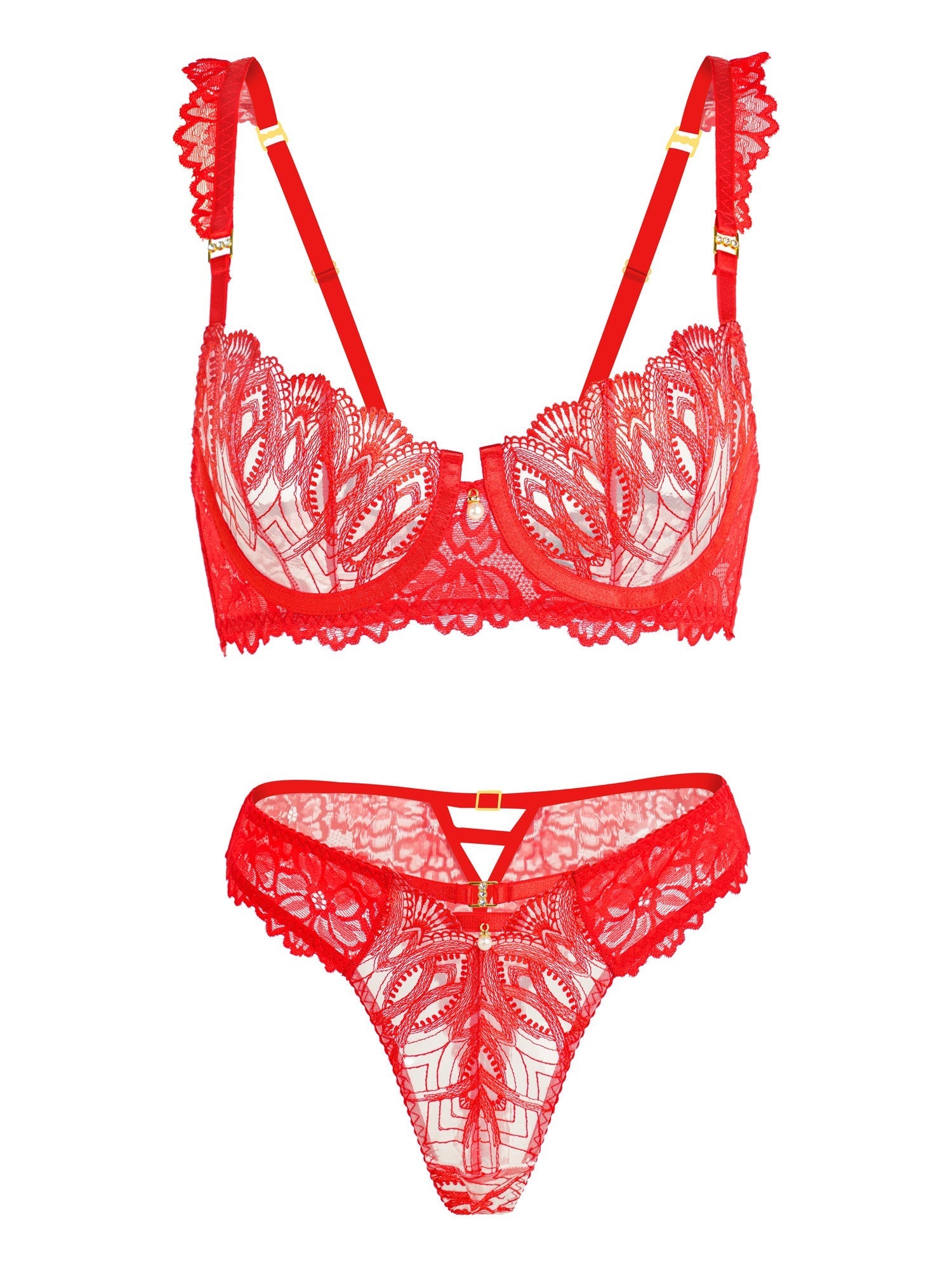 Red Top Temptation Lingerie Set — Lingerie Set | Lavah Pleasure
