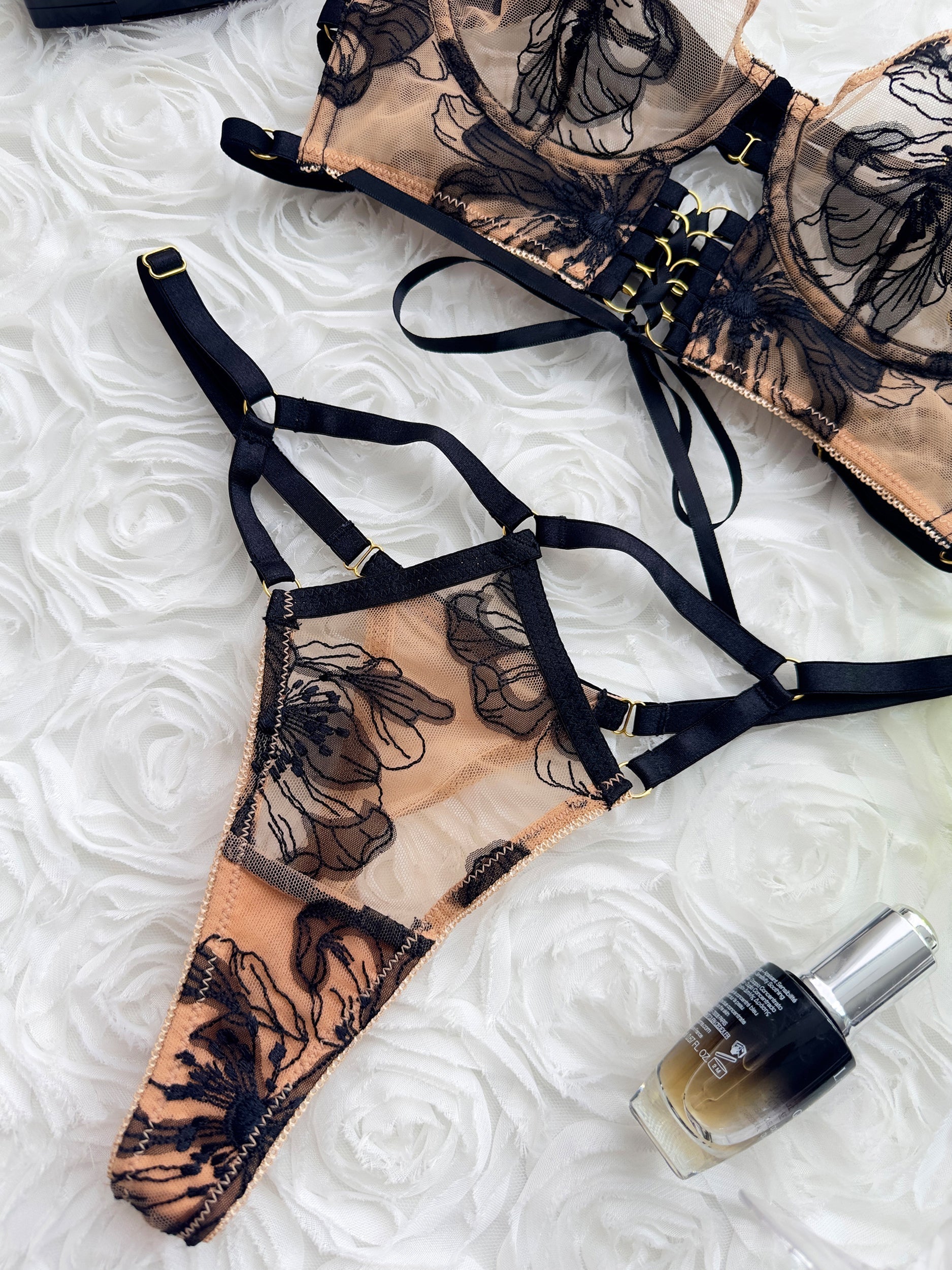 Diana Black Sculpting Body Lingerie Set — view 6 | Lavah Pleasure